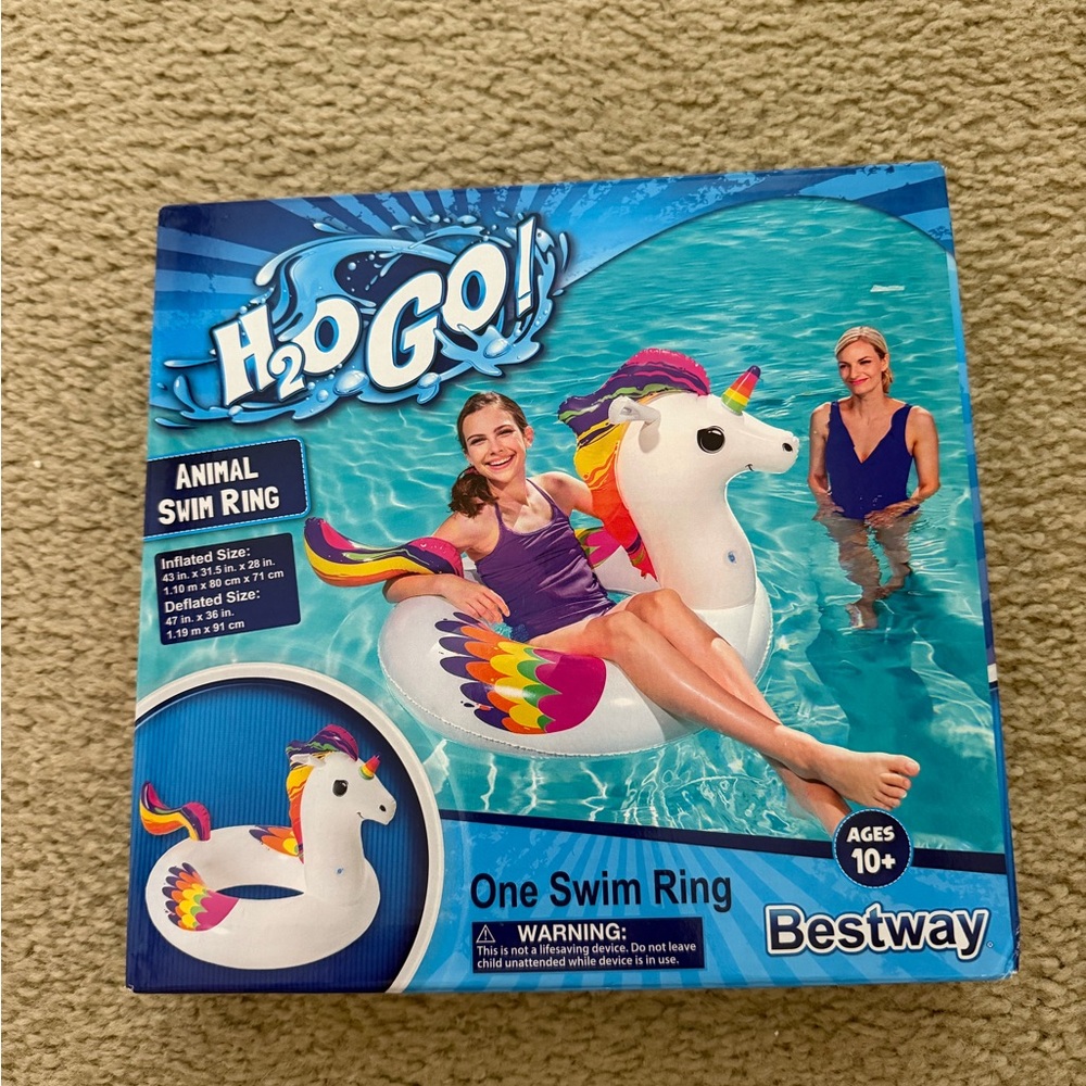 Bestway H2O GO! Unicorn Swim Ring - Multicolor